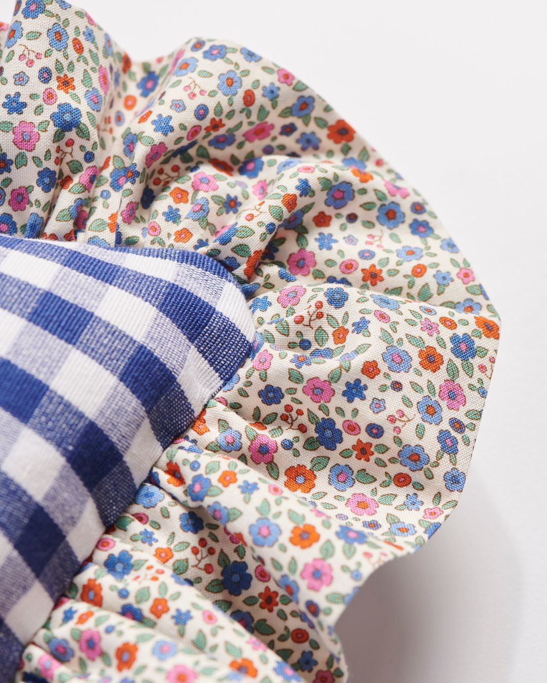 Ann Walters Blueberry + Dahlia Ruffle Pillow
